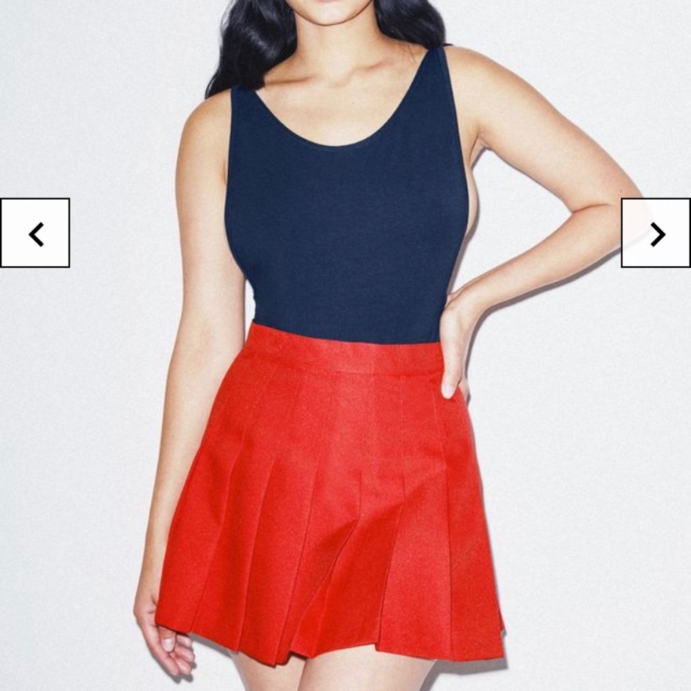 American Apparel Red Tennis Skirt